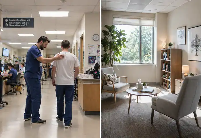 Psychiatric technician work setting inpatient outpatient