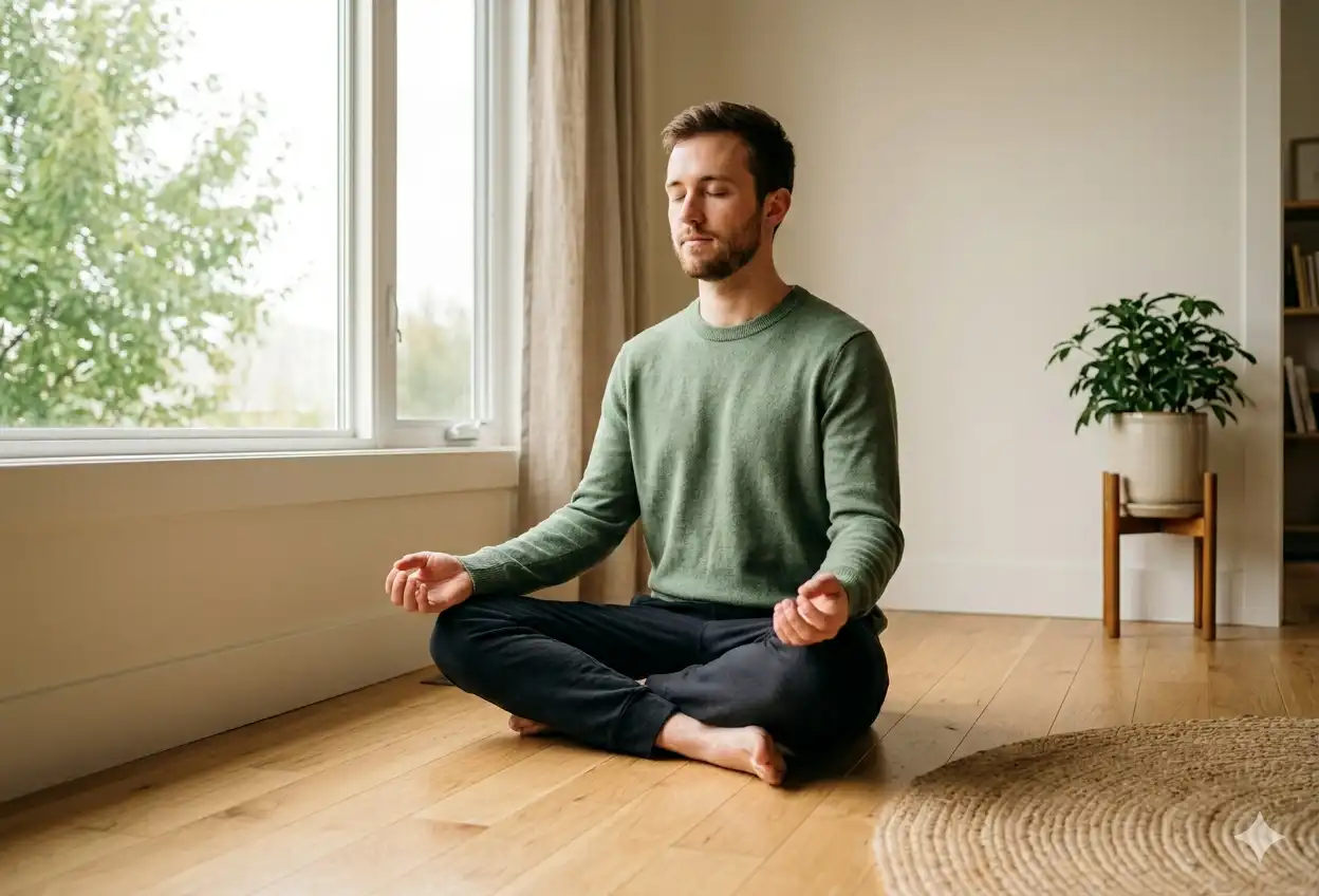 Anxiety relief calm breathing morning