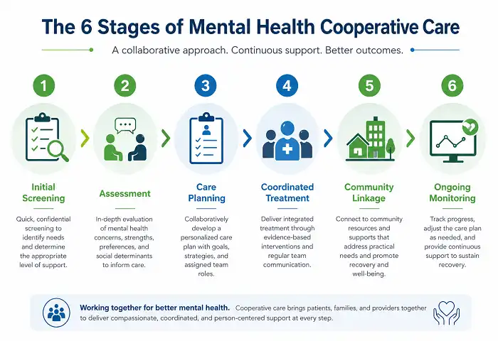 mental health cooperative care model steps
