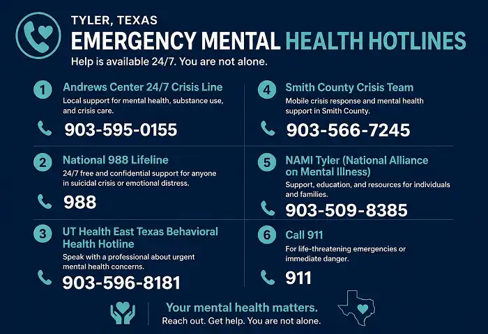 tyler mental health crisis hotline numbers