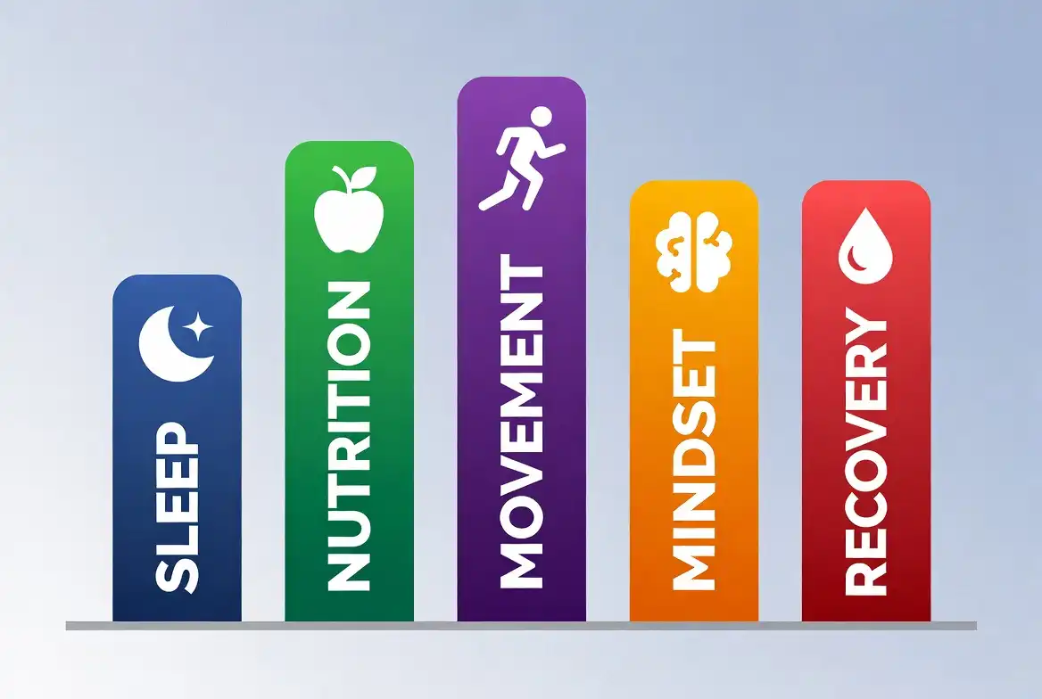 Healthy daily routine habits aligned with 10x health principles