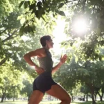 Person practicing 10x health habits including exercise and clean eating