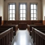 Courtroom interior representing derek rosa legal issues and juvenile justice proceedings