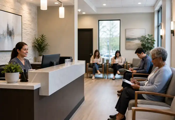 mental health clinic reception area