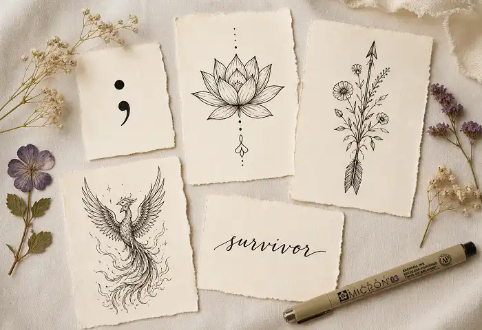 mental health tattoo designs for depression survivors collage
