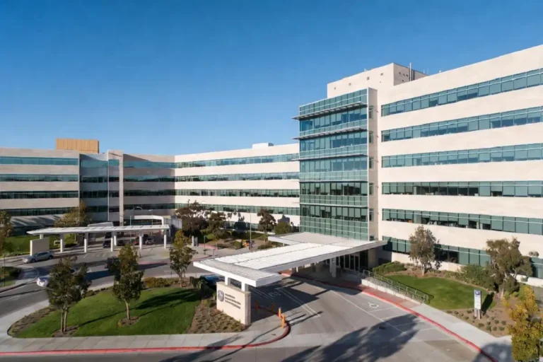 Modern Sutter Health hospital building exterior in Northern California on a sunny day
