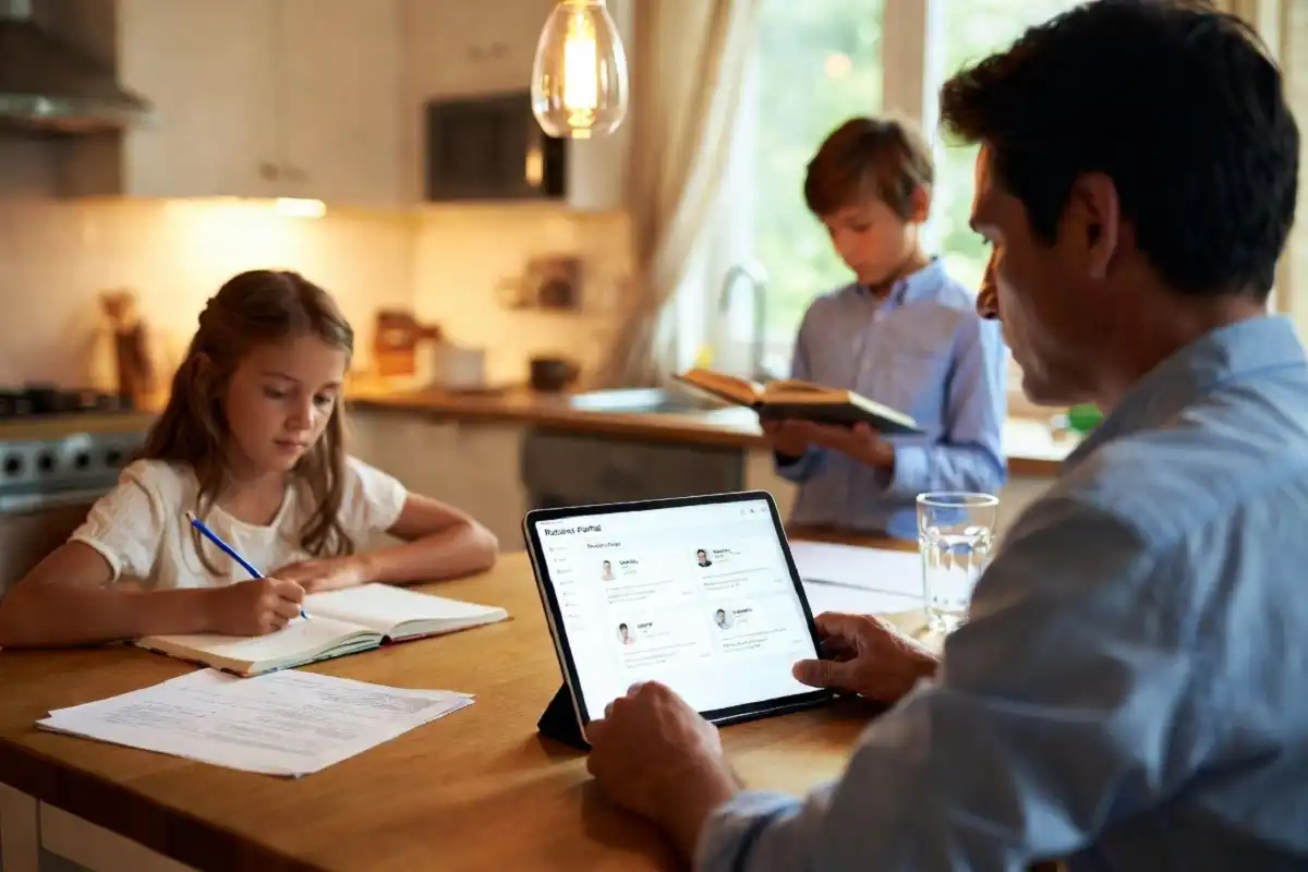 Parent managing family health records on Trinity Health MyChart portal