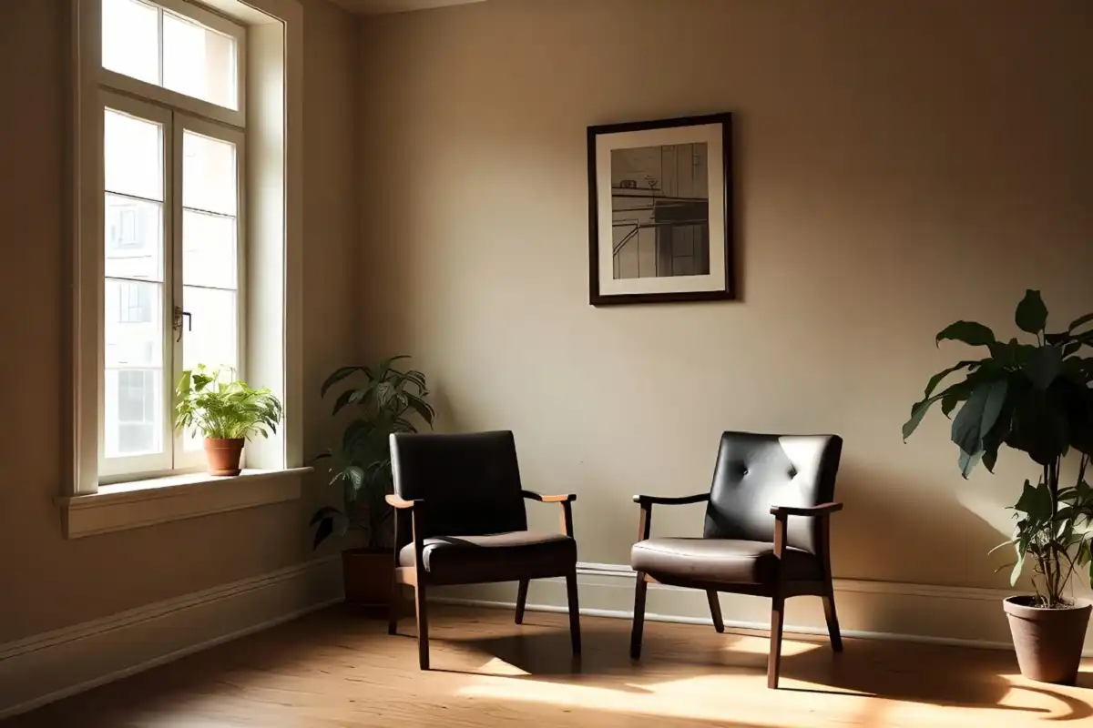 Quiet counseling room reflecting the Derek Rosa case explained mental health element